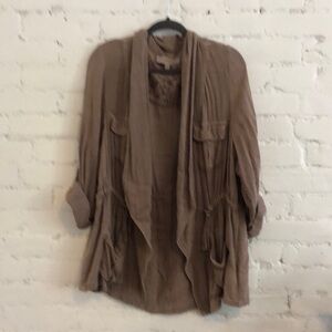 Torrid Size 2 Tan Linen Look Jacket